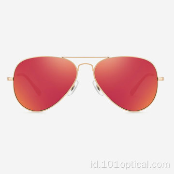 Kacamata Pria Aviator Metal